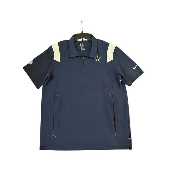 Nike Men's Dallas Cowboys Blue Dri-FIT Polo Shirt Size L - Picture 1 of 5